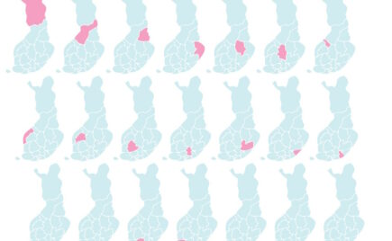 kartalla Suomen hyvinvointialueet