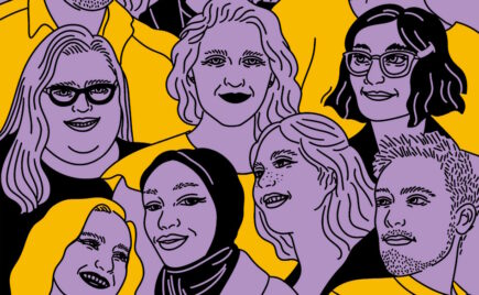 ihmishahmoja vierekkäin