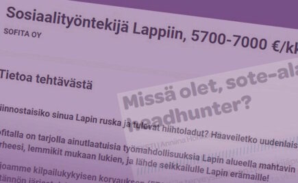 Violetilla pohjalla sosiaalityöntekijän rekrytointi-ilmoitus
