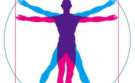 Piirroskuva ihmishahmosta kädet levällään.