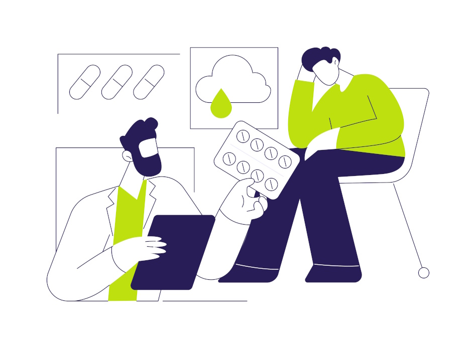 Piirroskuva kahdesta hahmosta