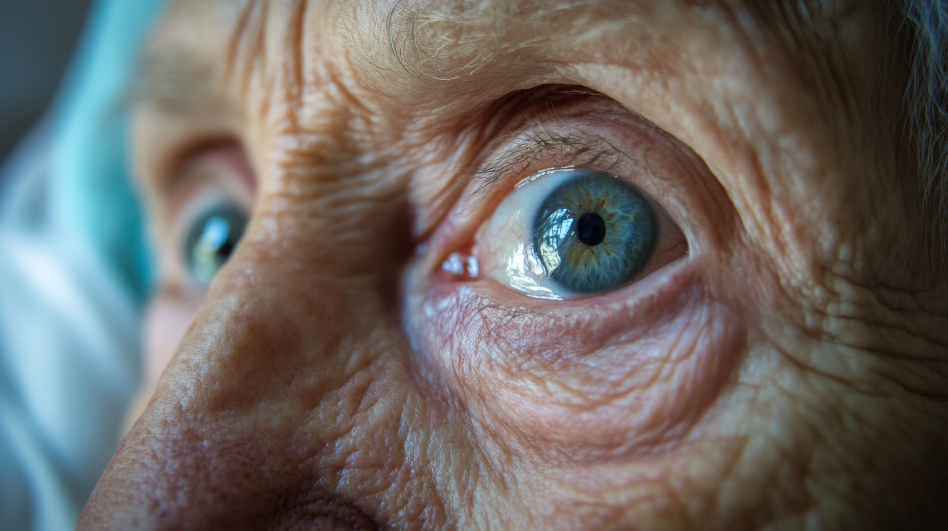 Kuva ikäihmisen silmistä
