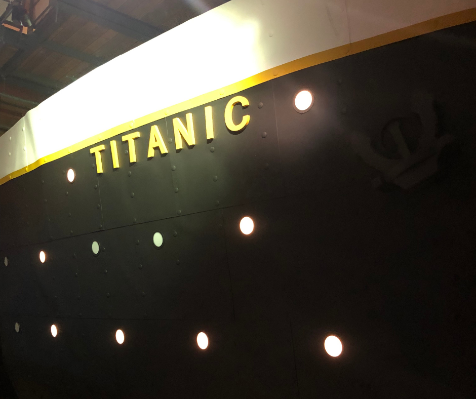 Titanic laivan kuva Forum MArinum näyttelystä