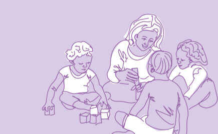 Lapsiryhmä ja aikuinen